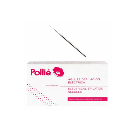 Pollié - Caja 50 agujas depilación cónicas Profesional