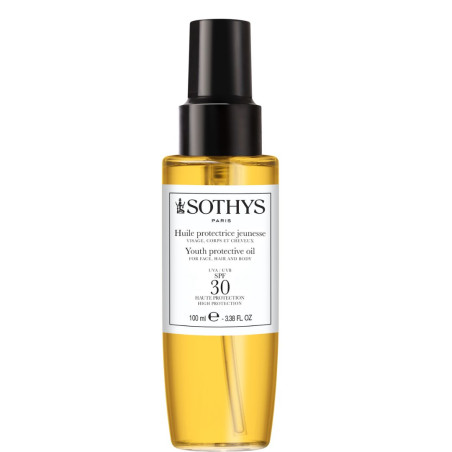 Solar Jeunesse. Óleo Protetor FPS30 para rosto, corpo e cabelo - Sothys