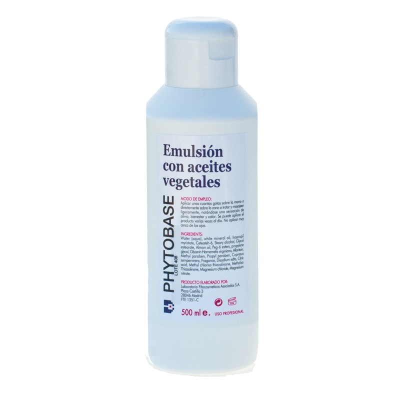 Emulsion con Aceites Vegetales - PHYTOBASE