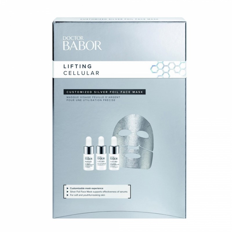 Cofre Doctor Babor Lifting Cellular. Customized Silver Foil Face Mask - BABOR